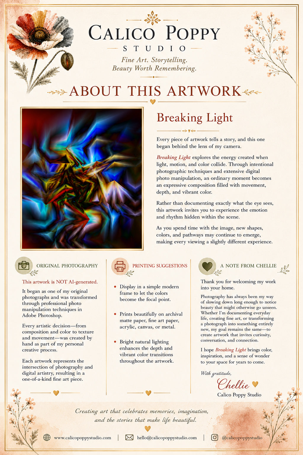 Breaking Light | Abstract Fine Art Photography Printable Wall Art | Instant Digital Download