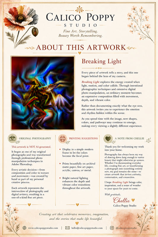 Breaking Light | Abstract Fine Art Photography Printable Wall Art | Instant Digital Download