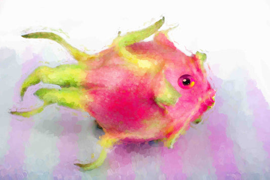 Bubblegum Fish | Handcrafted Dragon Fruit Photographic Art | Printable Wall Art | Instant Digital Download