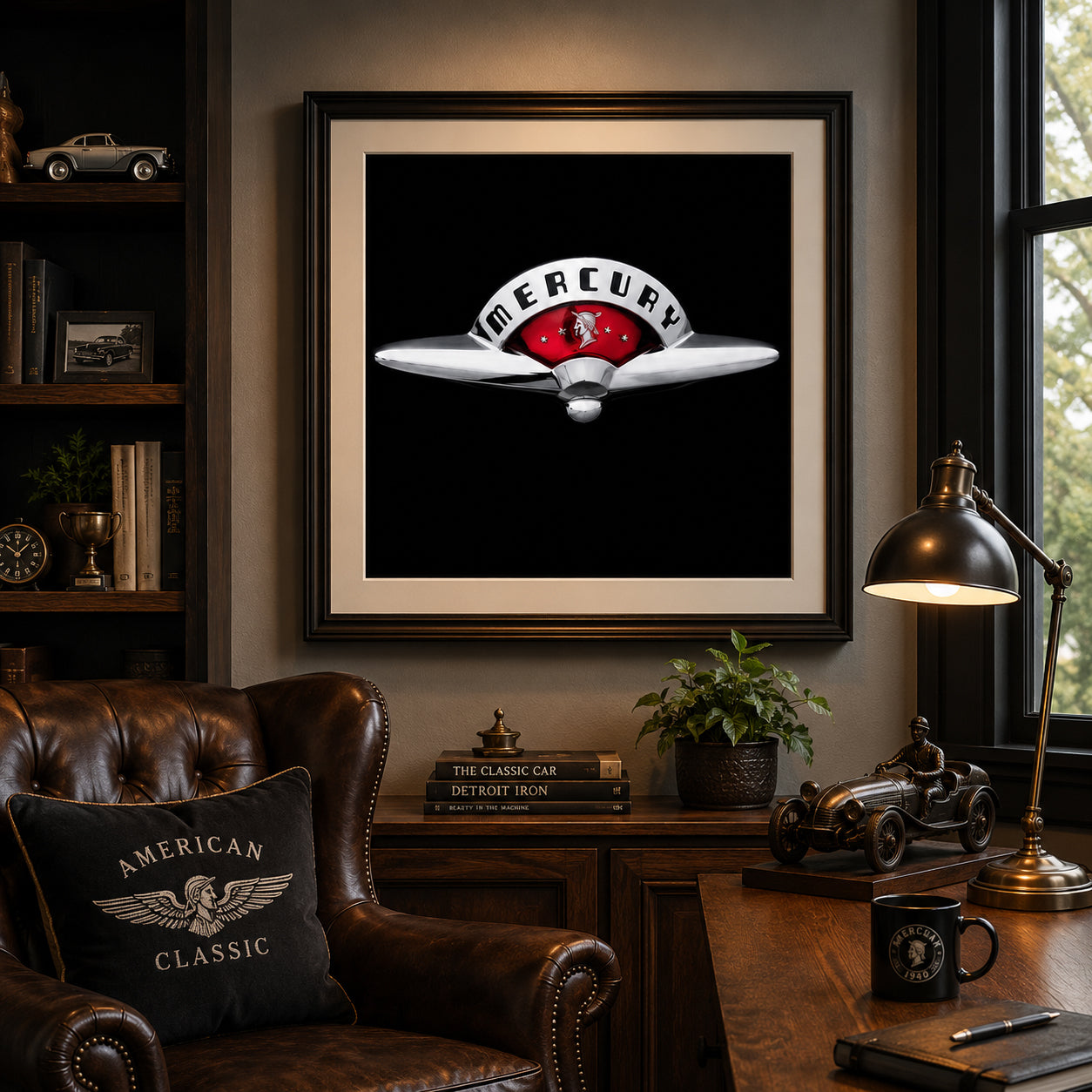 Chief's Chariot | Vintage Mercury Emblem Fine Art Photography | Printable Wall Art | Instant Digital Download
