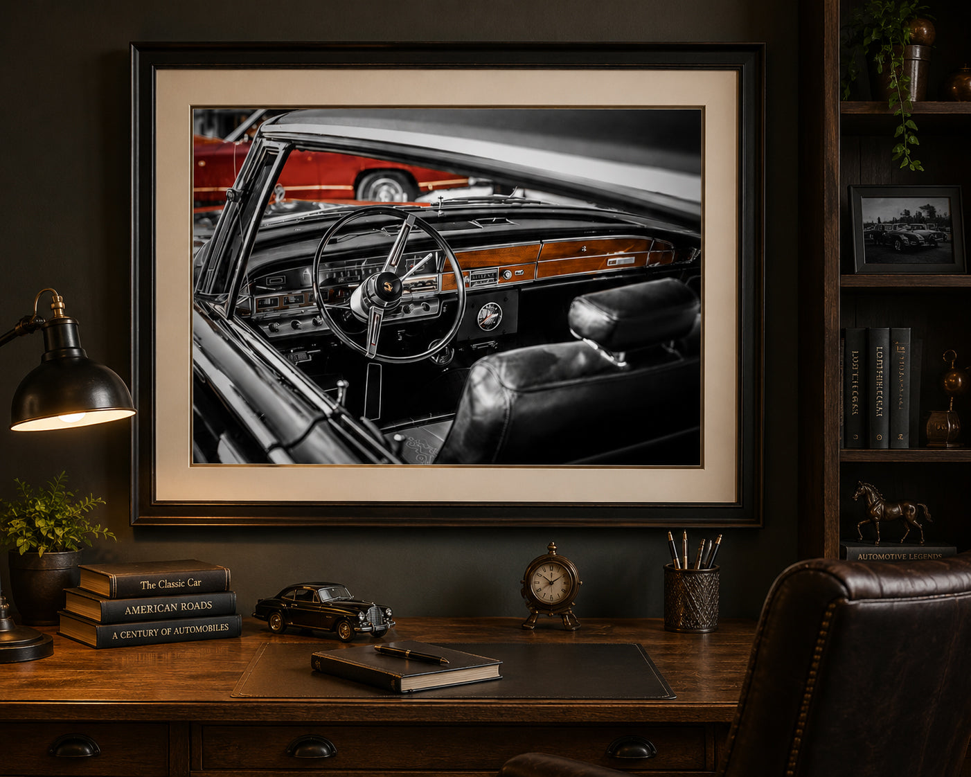 Color Me Classic | Classic Mustang Interior Fine Art Photography | Selective Color Printable Wall Art | Instant Digital Download