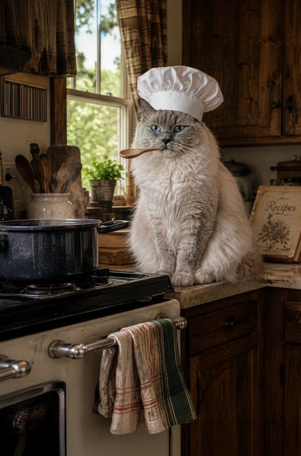 👨‍🍳 King Boris the Master Chef – Instant Digital Download Ragdoll Wall Art