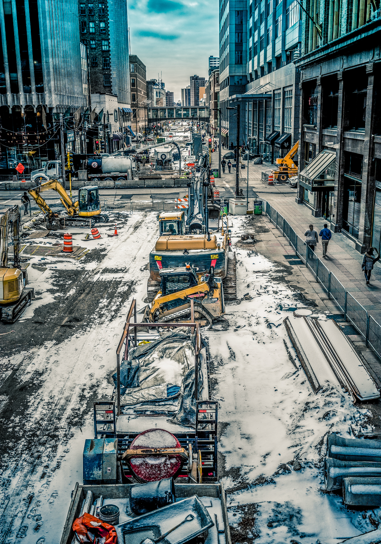 City in Progress | Downtown Minneapolis Urban Construction Fine Art Photography | Printable Cityscape Wall Art | Instant Digital Download