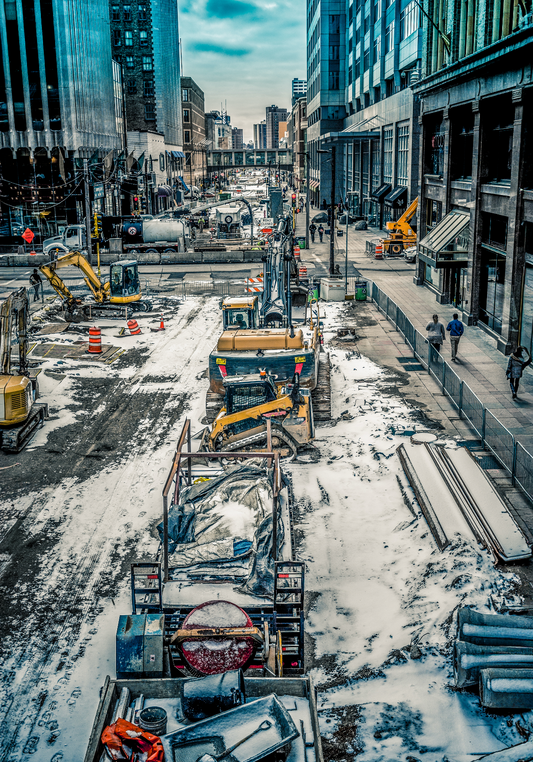 City in Progress | Downtown Minneapolis Urban Construction Fine Art Photography | Printable Cityscape Wall Art | Instant Digital Download