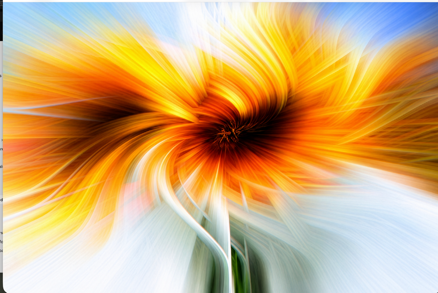 Supernova – Burst and Swirl, Blazing Bloom | Handcrafted Fine Art Sunflower Photography Print | Original Pixel-Edited Floral Abstract Wall Art | Instant Digital Download