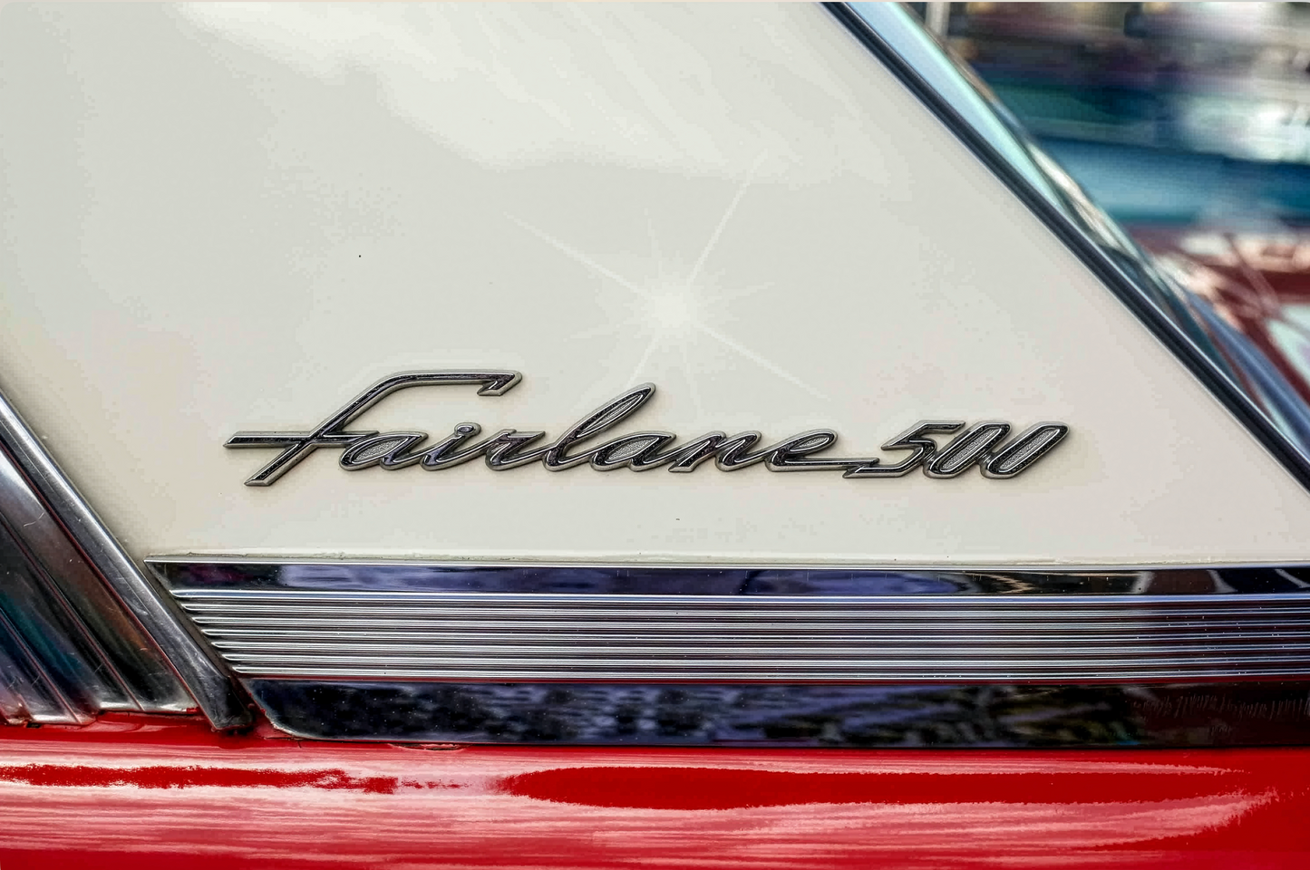 Chrome Burst | Ford Fairlane 500 Classic Car Fine Art Photography | Printable Wall Art | Instant Digital Download