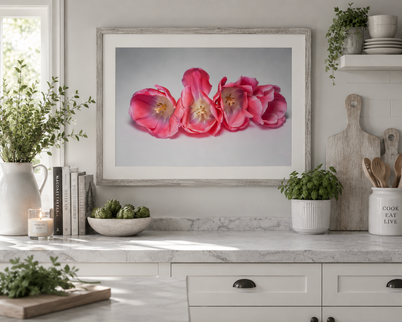 Open Hearts | Pink Tulip Fine Art Photography | Botanical Floral Wall Art | Original Flower Photography Digital Download