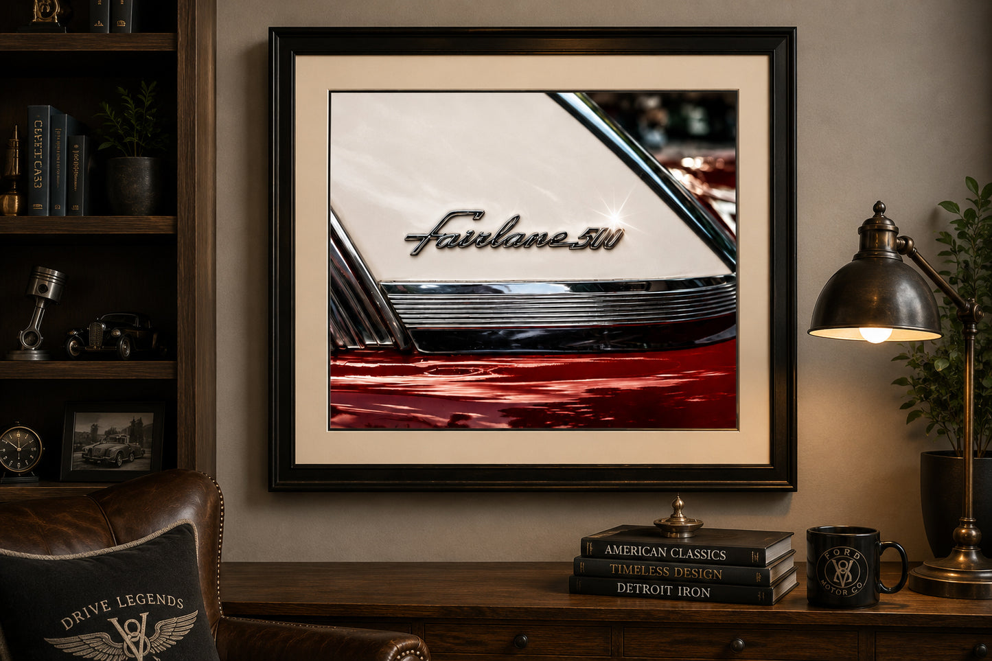 Chrome Burst | Ford Fairlane 500 Classic Car Fine Art Photography | Printable Wall Art | Instant Digital Download